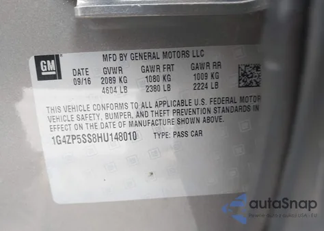 2017 Buick Lacrosse Essence from USA, damaged, VIN 1G4ZP5SS8HU148010